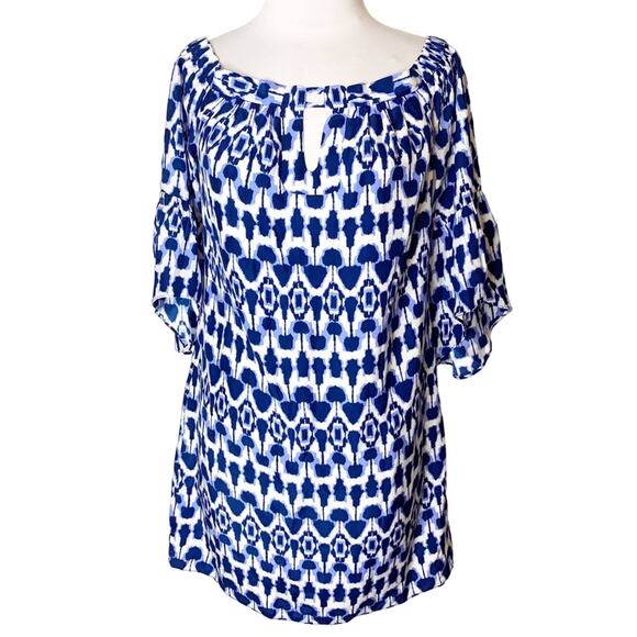 Alice & Trixie silk ikat off the shoulder dress - Picture 1 of 7